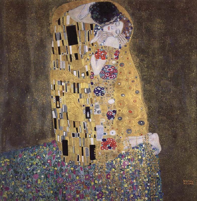 Gustav Klimt kiss oil painting picture